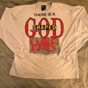 Miracle Seltzer off white Long Sleeve Tshirt X-Large. There is a God Shaped Hole